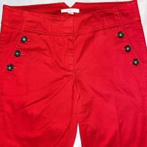 Ann Taylor Loft flared red pants size 2